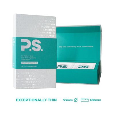 P S Ultra Thin Vegan Condoms 12 Pack