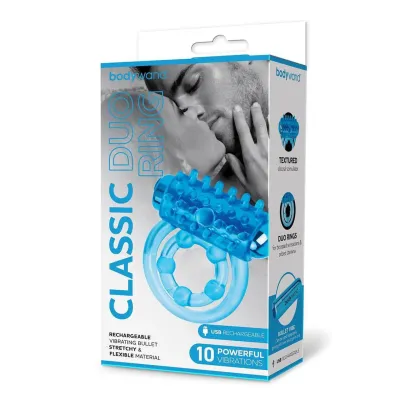 Bodywand Rechargeable Classic Duo Ring Blue