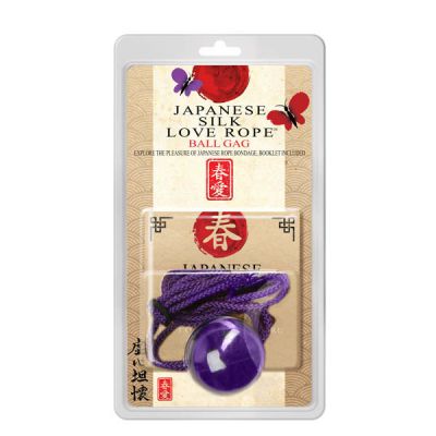 Japane Silk Love Rope Ball Gag Purple