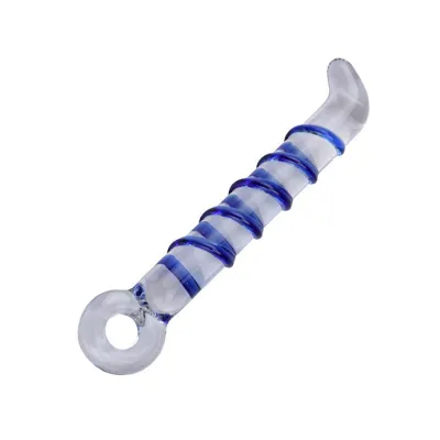 Lucent Spire Glass Massager Blue 7 Inch