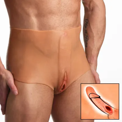 Pussy Panties Silicone Vagina Plus Ass Panties Large