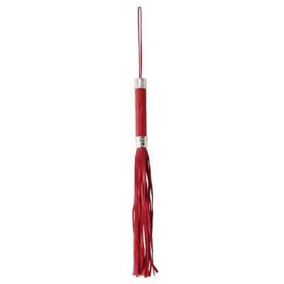 Love In Leather Red Metal Trim Faux Leather Flogger