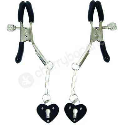 Sexy AF Clamp Couture Black Hearts Nipple Clamps