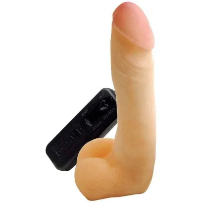 Cyberskin Vibrating Cyber Cock With Balls Light