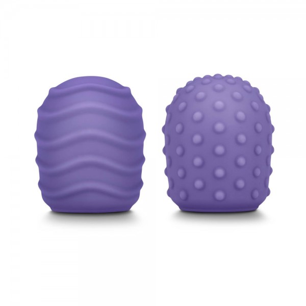 Le Wand Petite Silicone Texture Covers Violet Pack Of 2