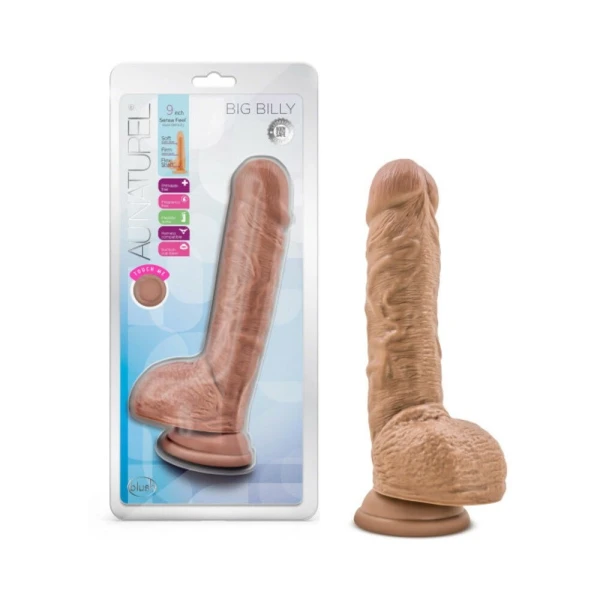 Au Naturel Big Billy Dildo 9 In. Mocha