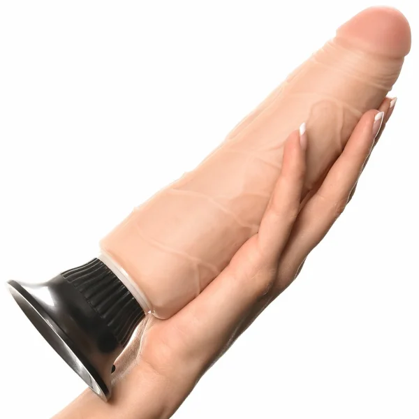 Real Feel Deluxe No. 3 - 7" Suction Cup Vibrating Dildo - Vanilla