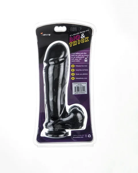 10" Thick Cock W-balls & Suction - Black — image 10 of 10