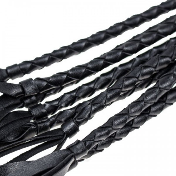 Bondara Faux Leather Braided Tassel Tip Flogger – 28 Inch