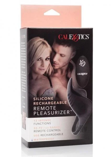 Silicone Rechargeable Remote Pleasurizer Ring Black — image 7 of 8