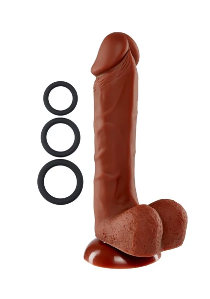 Cloud 9 Pro Sensual Premium Silicone 8 Inch Suction Cup Dildo - Chocolate