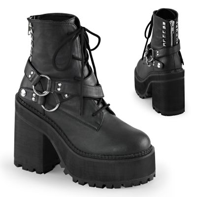 4 3 4 inches Heel 2 1 4 inches PF Lace Up Boot w D Rings Studs
