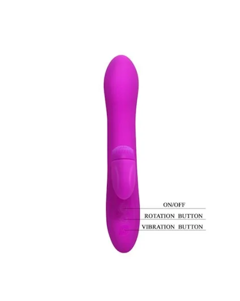 Derrick Dual Rabbit Tongue And G-spot Vibe - 8 Inch