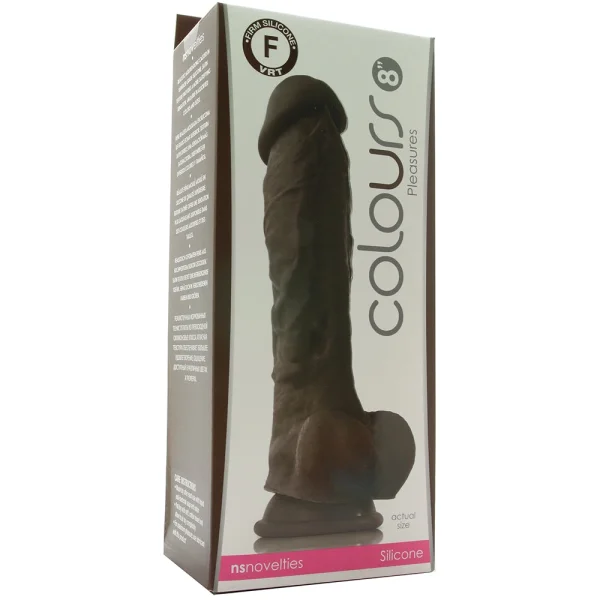 Colours Pleasures 8 Inch Chocolate Silicone Suction Cup Dildo