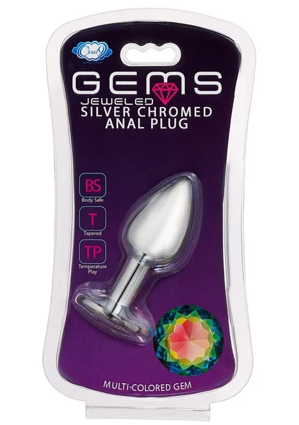 Cloud 9 Novelties Gems Silver Chromed Anal Plug - Small — image 11 of 15