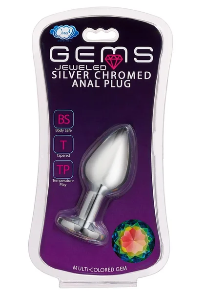 Cloud 9 Novelties Gems Silver Chromed Anal Plug - Small — image 14 of 15