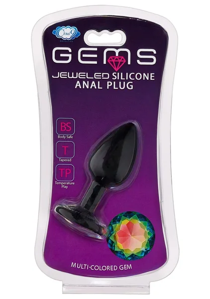 Cloud 9 Novelties Gems Jeweled Silicone Anal Plug  - Small — image 6 of 12