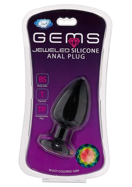 Cloud 9 Novelties Gems Jeweled Silicone Anal Plug  - Small — image 12 of 12