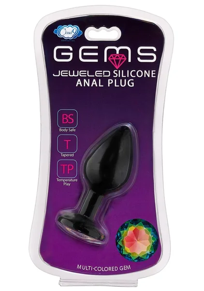 Cloud 9 Novelties Gems Jeweled Silicone Anal Plug  - Small — image 9 of 12