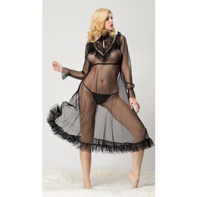 Completely Sheer Vintage Bedroom Lingerie Dress