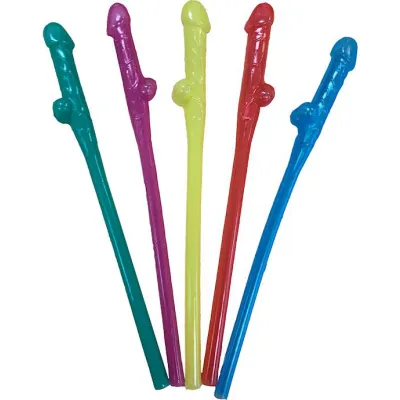 Penis Straws 1 Piece Random Colour Multi