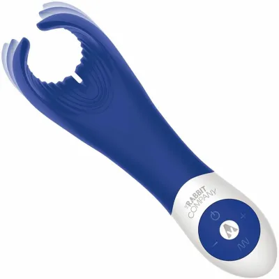 BJ Rabbit Rechargeable Silicone Penis Vibrator By The Rabbit Company Navy