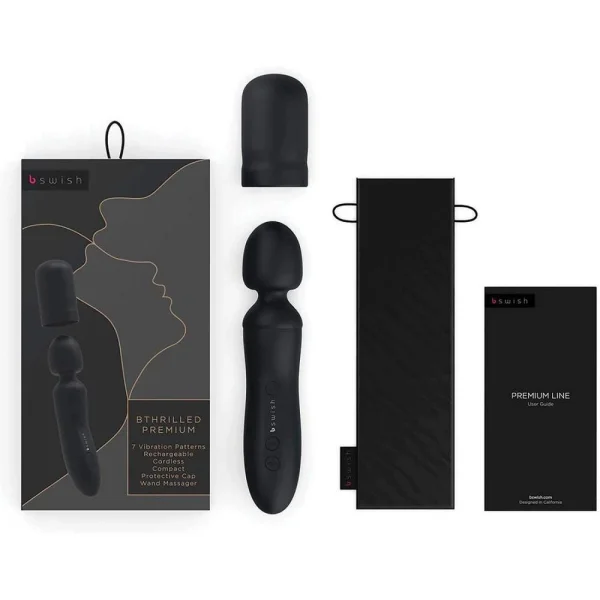 B Swish Bthrilled Premium Noir Black Wand Massager