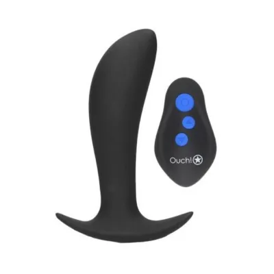 E stim Vibrating Butt Plug With Wireless Remote Black
