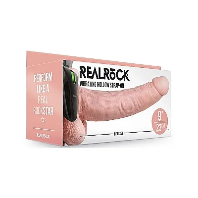 23cm Hollow Vibrating Strap On