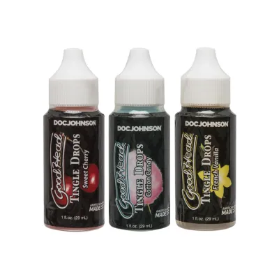 GoodHead Tingle Drops 3 Pack Sweet Cherry Cotton Candy French Vanilla