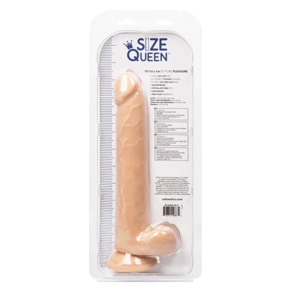 Size Queen 10 inch-25.5 Cm - Ivory