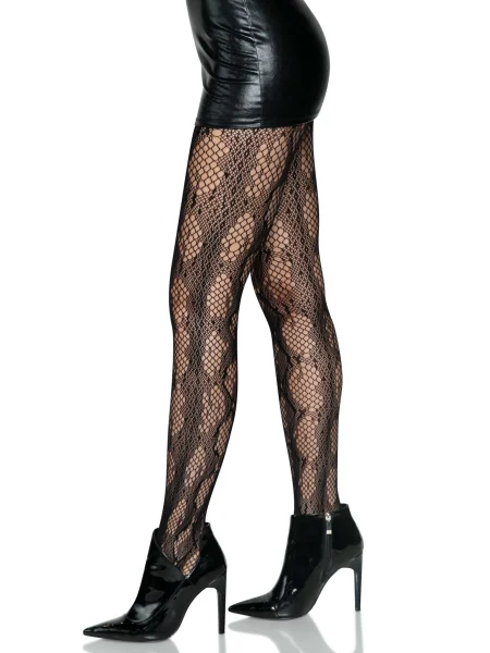Python Net Tights - One Size - Black