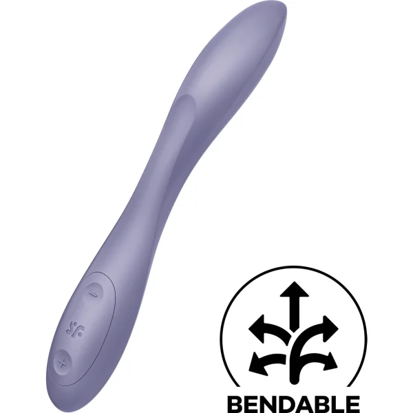 Satisfyer G-Spot Flex 2 Silicone Rechargeable Waterproof 12-Function G-Spot Vibrator - Dark Violet