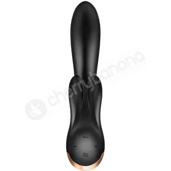Satisfyer Double Flex G-Spot & Clitoris Flexible Black Rabbit With App Control