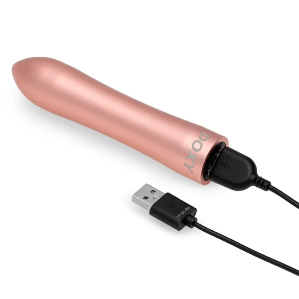 Doxy Bullet Rechargeable Waterproof Aluminum Vibrator - Rose Gold