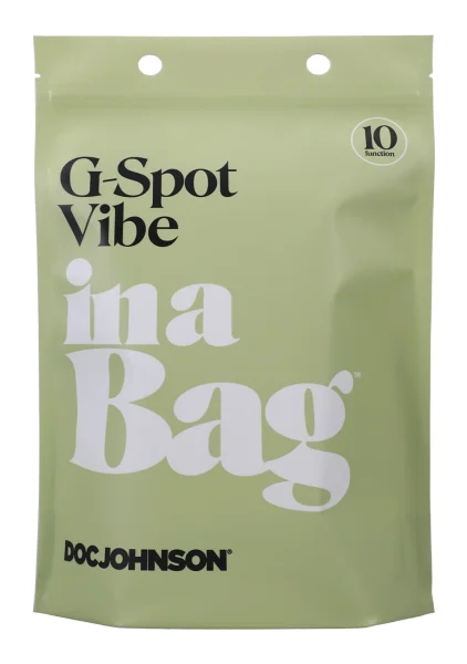In A Bag Silicone Rechargeable G-Spot Vibrator By Doc Johnson - Black