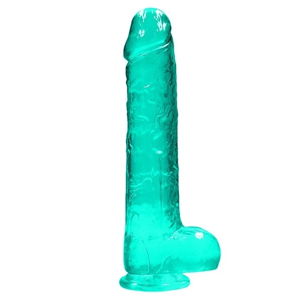 RealRock 9-inch Crystal Clear Dildo with Balls
