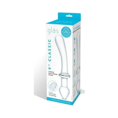 Couples Dildos Glas Classic 9 In Curved Dual ended Glass Dildo