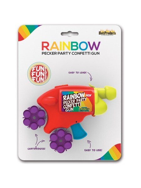 Rainbow Pecker Party Confetti Gun