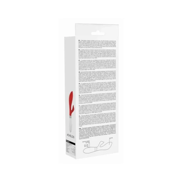 Luna Neon Achelois Ultra-soft Silicone Dual Stimulator Red