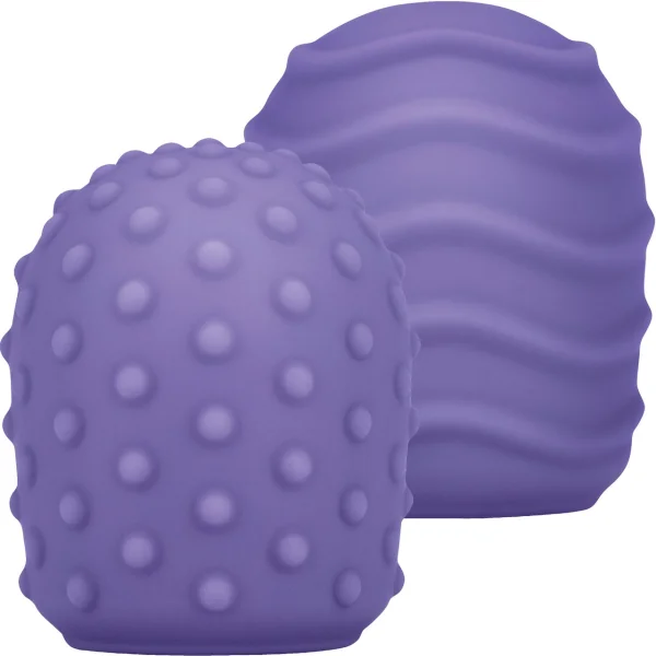 Le Wand Petite Silicone Texture Covers Violet Pack Of 2