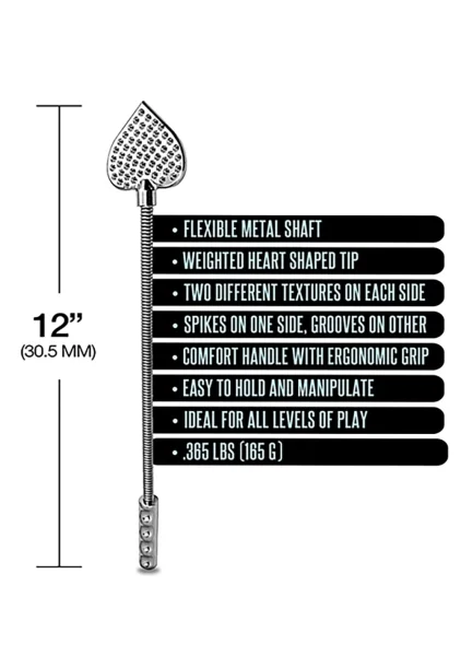 Nixie Flaming Heart Riding Crop