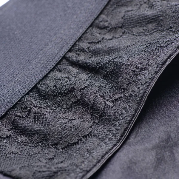 Lace Envy Black Crotchless Panty Harness - L-xl