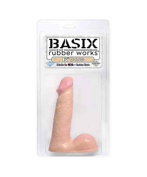 Basix Rubber Works - 6 Inch Dong - Flesh