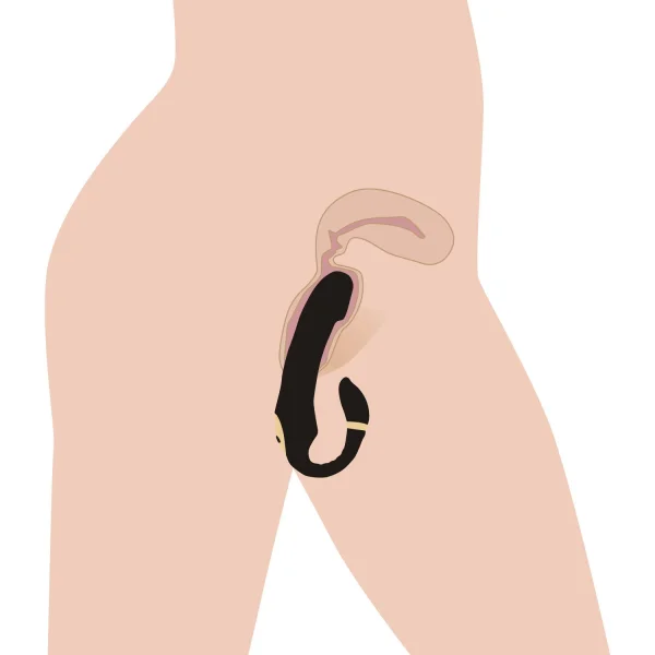 10x Pleasure Pose Come Hither Silicone Vibe With Poseable Clit Stim