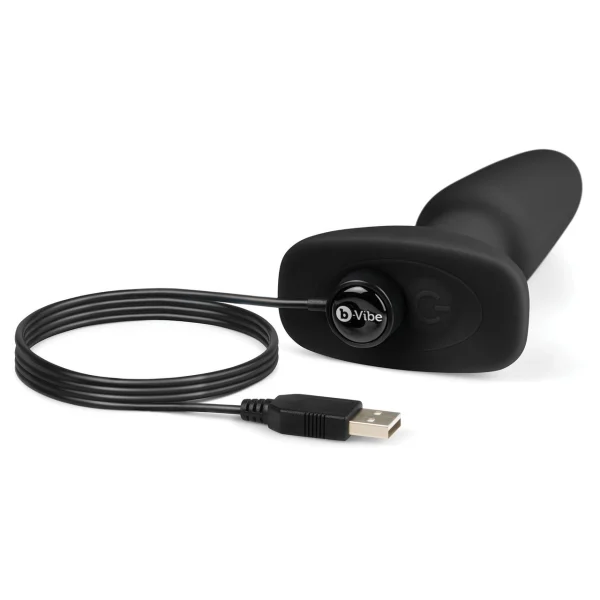 b-Vibe Rimming Plug 2 - Waterproof Remote Control Vibrating Anal Toy - Black