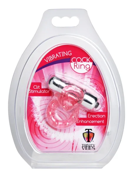 Lick Her Pierced Tongue Vibrating Cock Ring - Pink