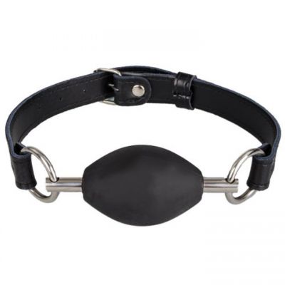 Bondara Luxe Black Silicone Oval Ball Gag