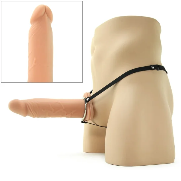 Fantasy X-tensions 8" Silicone Hollow Penis Extension - Vanilla