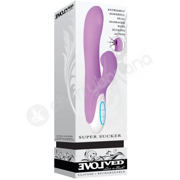 Evolved Super Sucker Rabbit Vibrator With Clitoral Suction Stimulator